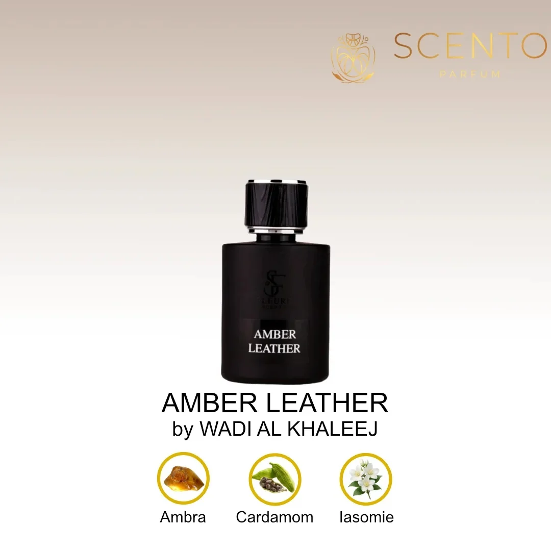 Apa de Parfum Amber Leather, Wadi Al Khaleej, Unisex - 100ml