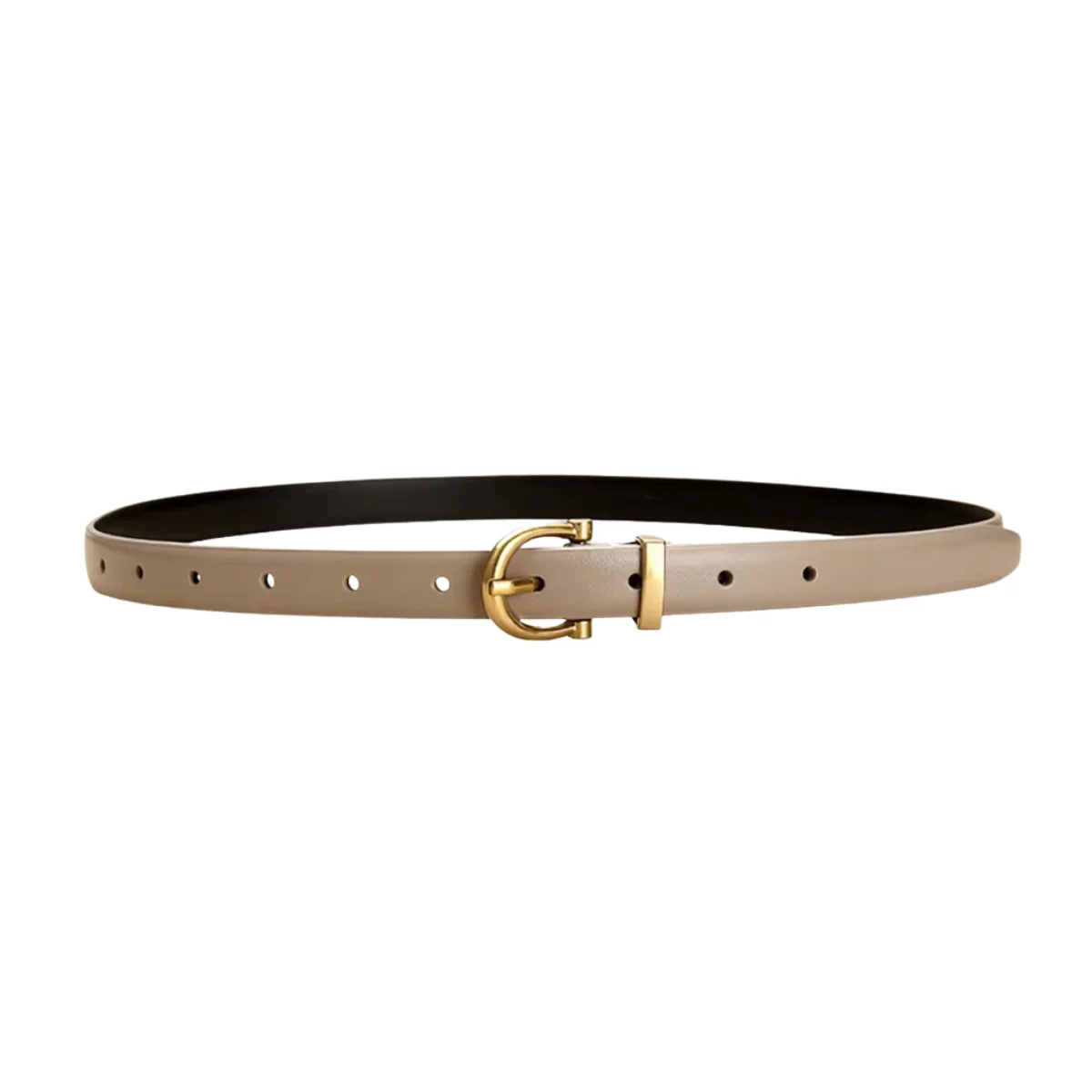 Curea dama C-216, piele naturala, Crem