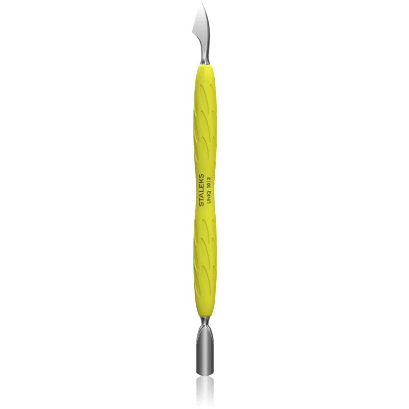 Staleks Uniq Gummy Yellow Un instrument pentru împingerea și îndepărtarea cuticulă de unghii 1 buc