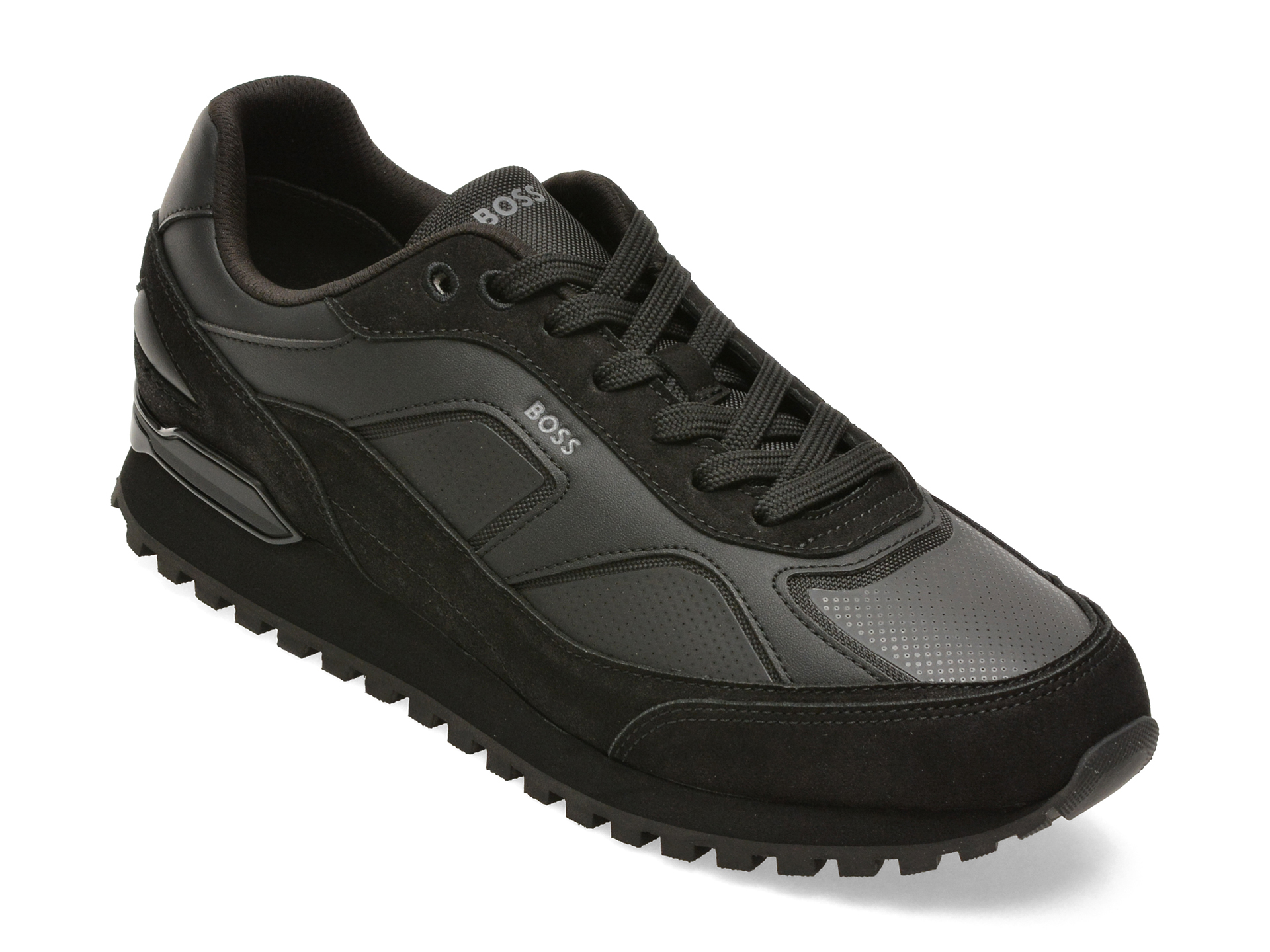 Pantofi sport BOSS negri, 8929, din piele ecologica
