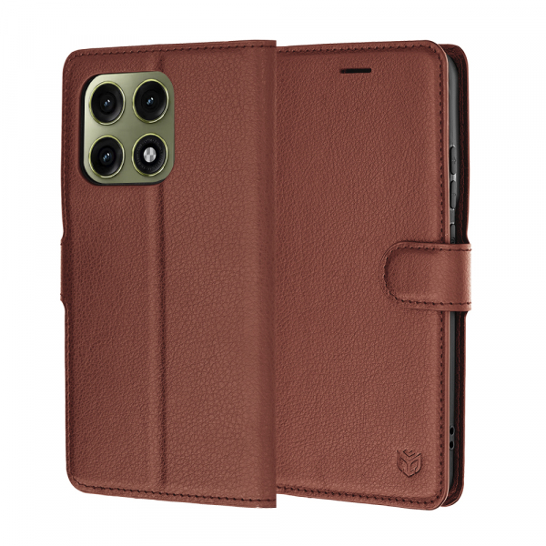 Husa pentru Motorola Edge 70 Pro, Techsuit, Leather Folio, Maro