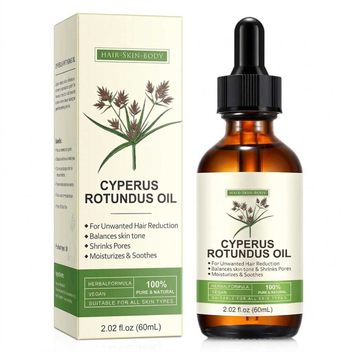 Ulei Cyperus Rotundus 100% Pur  Natural pentru Incetinirea Cresterii Parului Nedorit, 60 ml