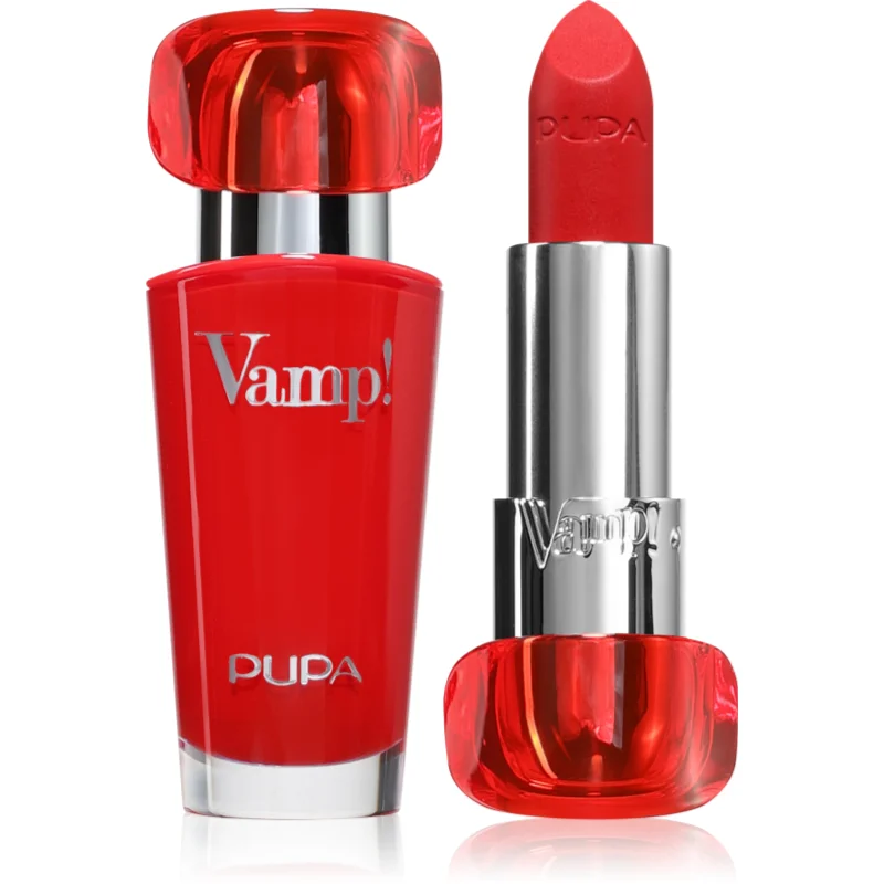 PUPA Milano Vamp! Luminous Lipstick ruj pentru buze culoare 302 Ruby Red 3.5 g