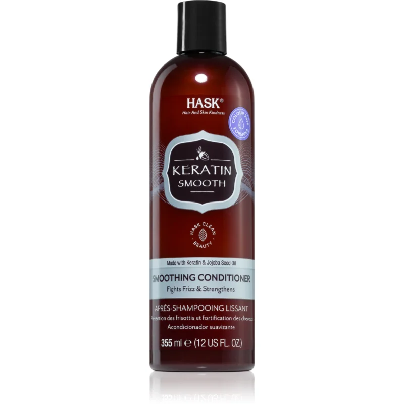HASK Keratin Protein Smoothing Conditioner balsam cu efect de netezire pentru par degradat sau tratat chimic 355 ml