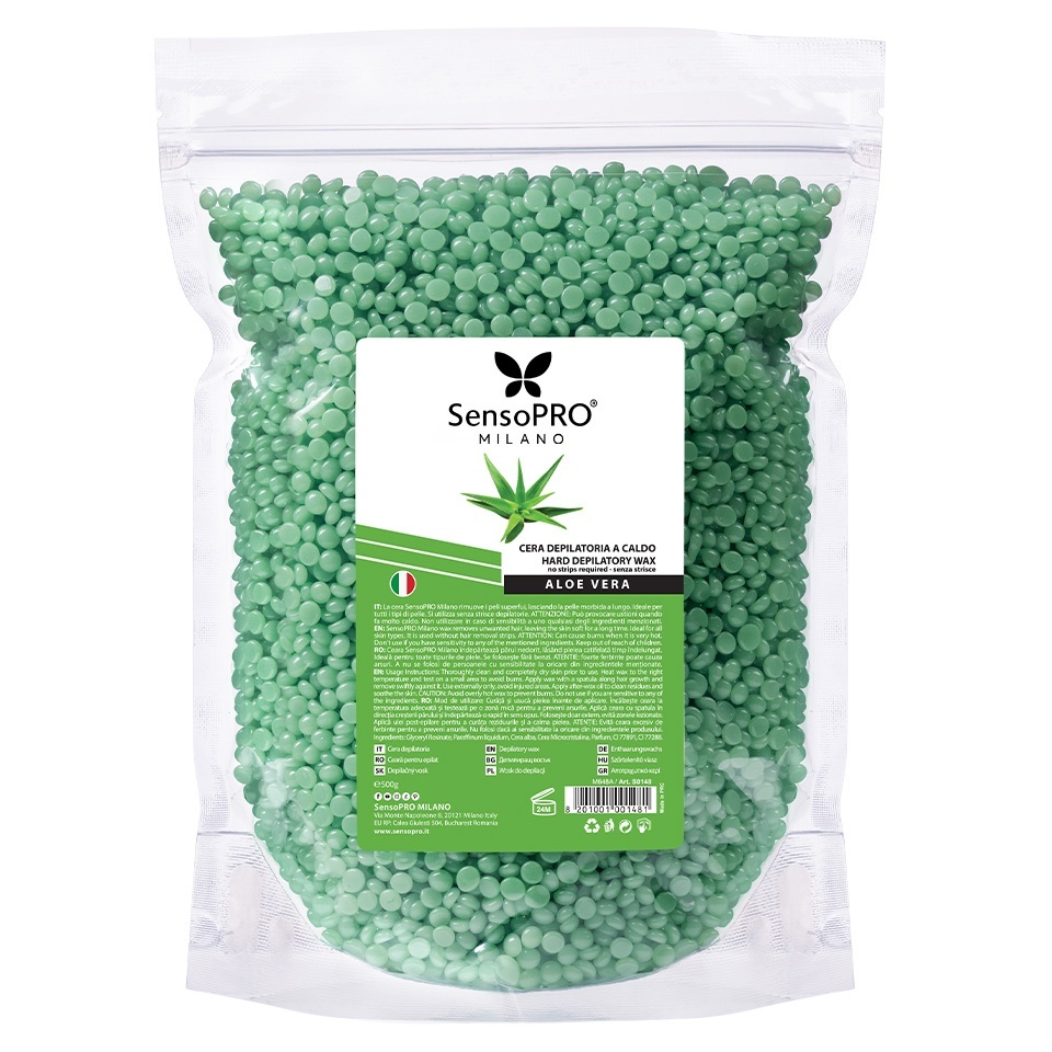Ceara Epilat Elastica Granule SensoPRO Milano Aloe Vera, 500g