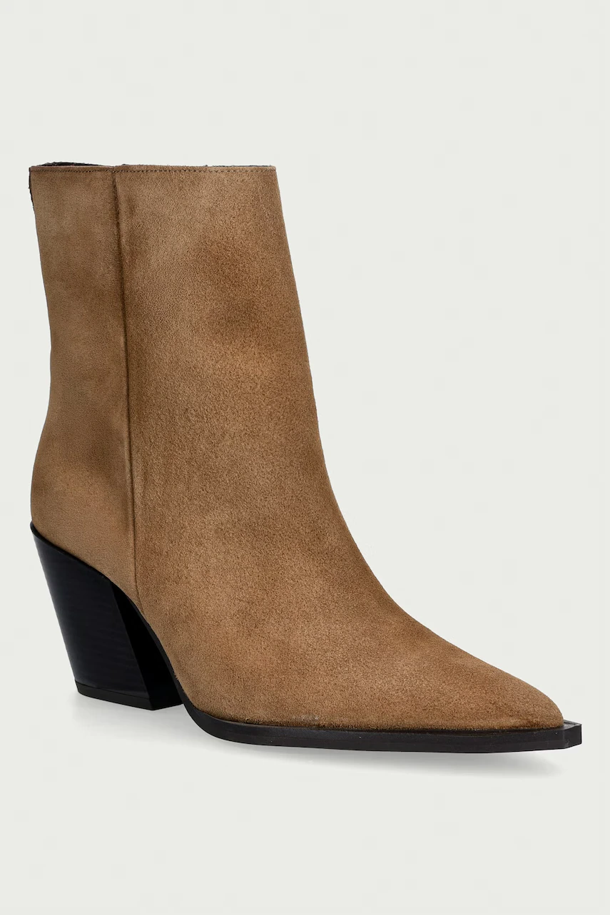 Steve Madden  botine cu toc pentru femei din piele întoarsă Melle