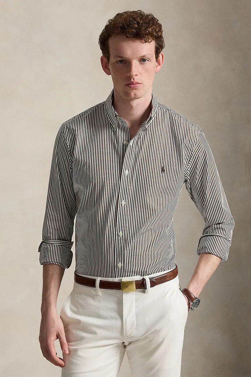 Polo Ralph Lauren  cămașă pentru bărbați din bumbac cu elastan