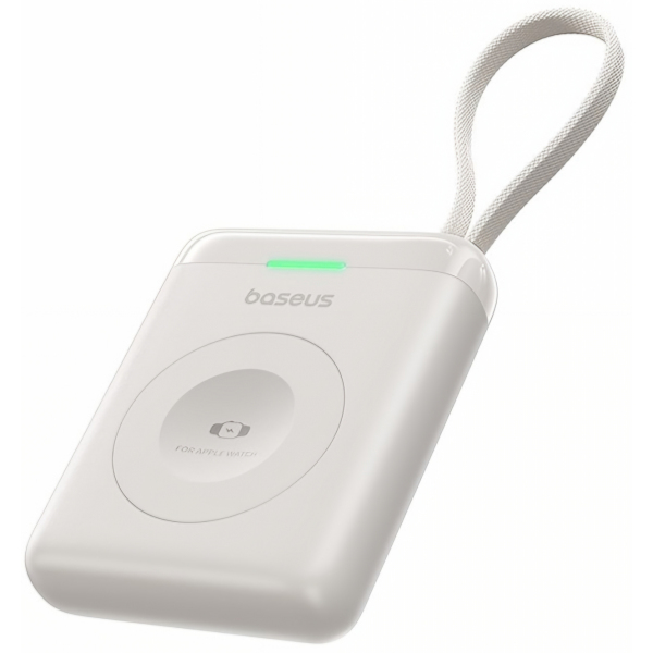 Baterie Externa Wireless Baseus EnerFill FW11 pentru Apple Watch Series, 1640mAh, 5W, 1 x QI, Alba E0205302