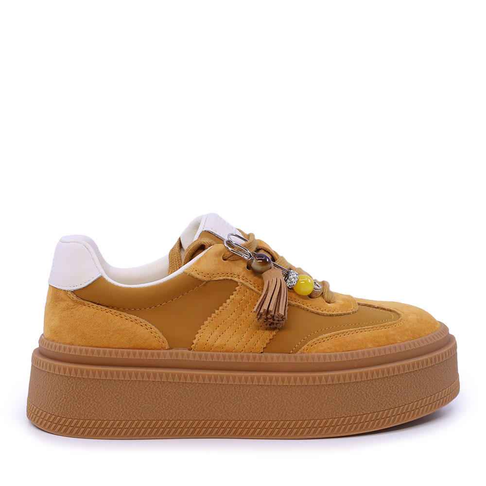 Sneakers femei Enzo Bertini galbeni din piele 2132DP092VG