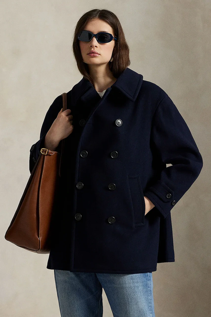 Polo Ralph Lauren  palton scurt pentru femei din lână
