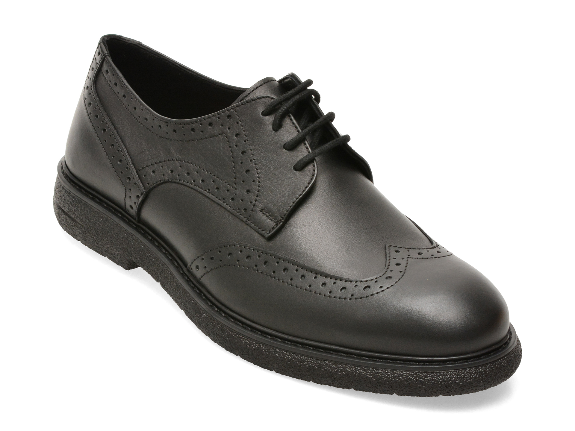 Pantofi eleganti OTTER negri, PLT2, din piele naturala