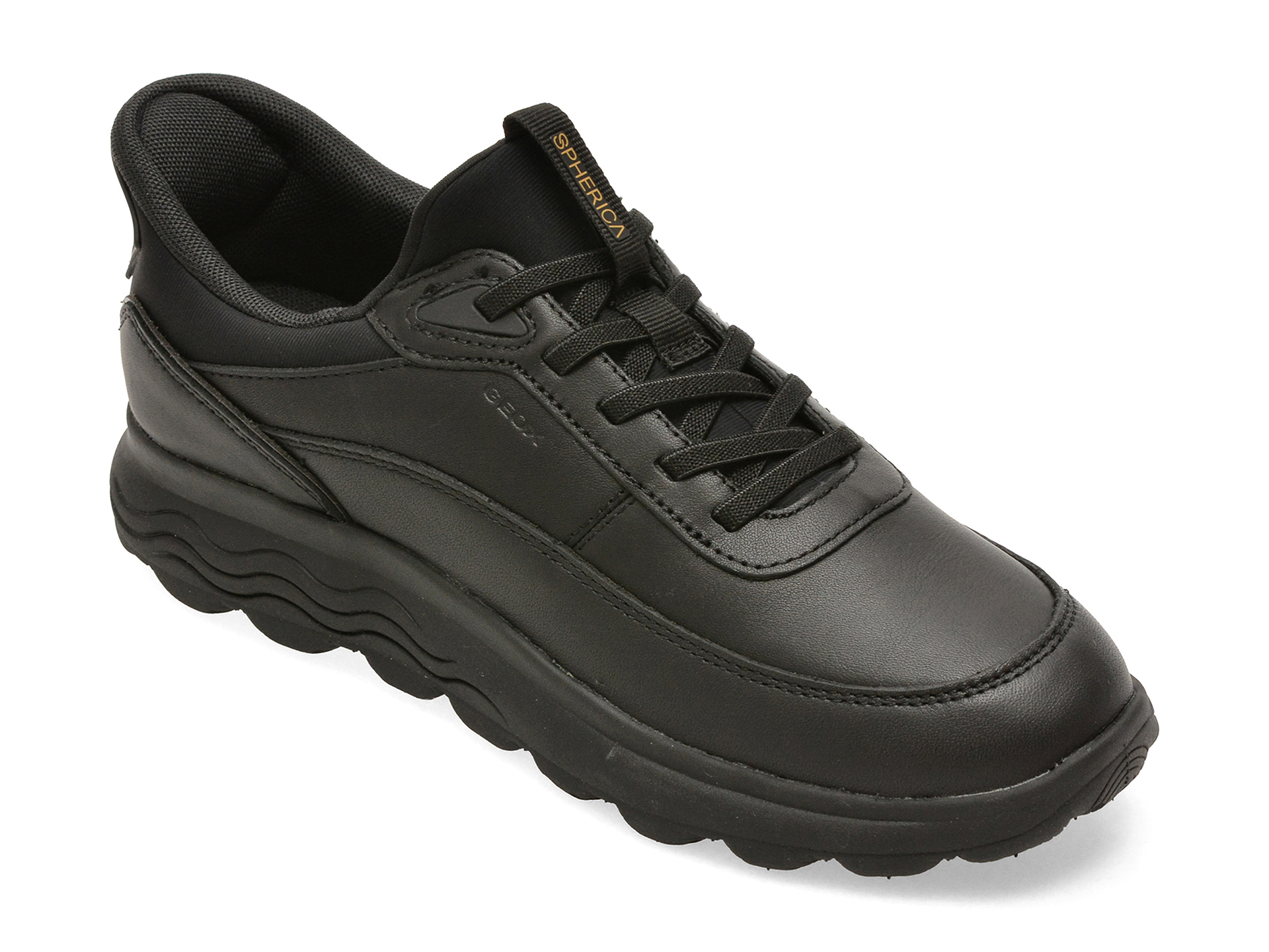 Pantofi sport GEOX negri, D567MB, din piele naturala