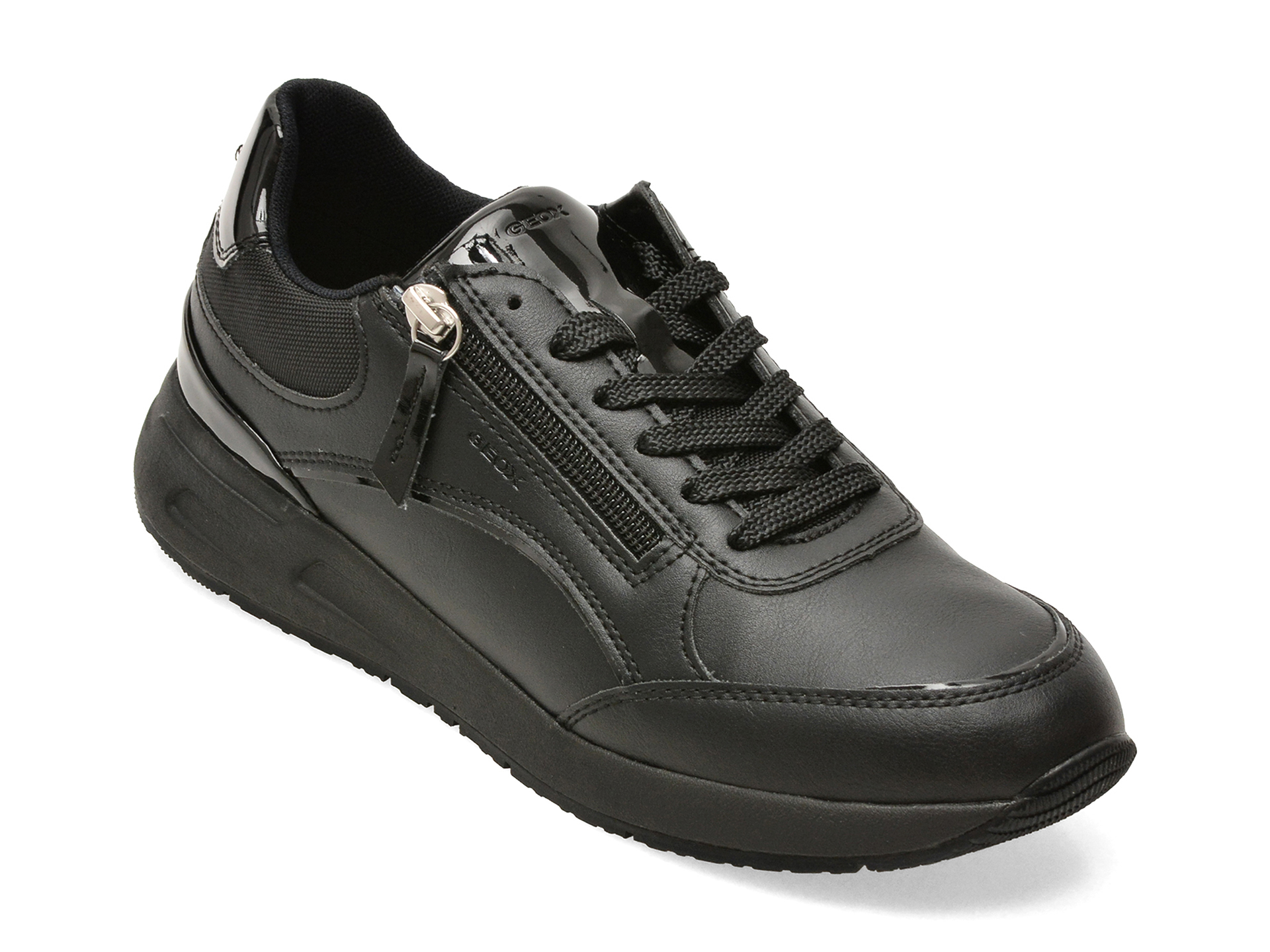 Pantofi sport GEOX negri, D65NQB, din piele ecologica