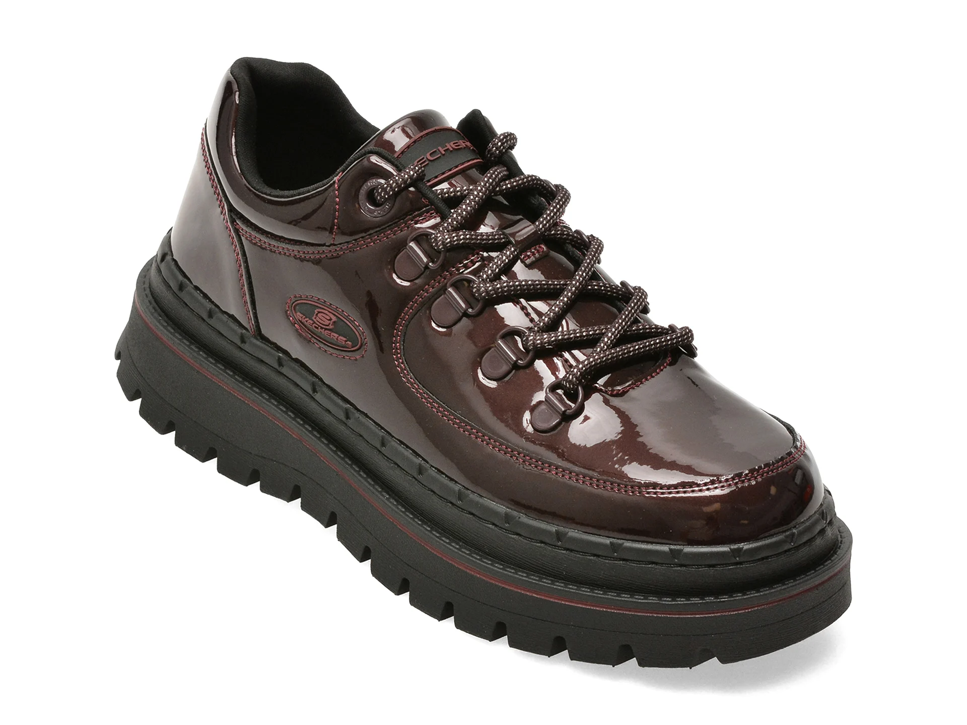 Pantofi SKECHERS visinii, JAMMERS, din piele ecologica lacuita