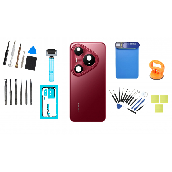 Kit Capac Baterie Huawei Pura 80 Pro Glazed Red Service Pack si Instrumente Service Dedicate