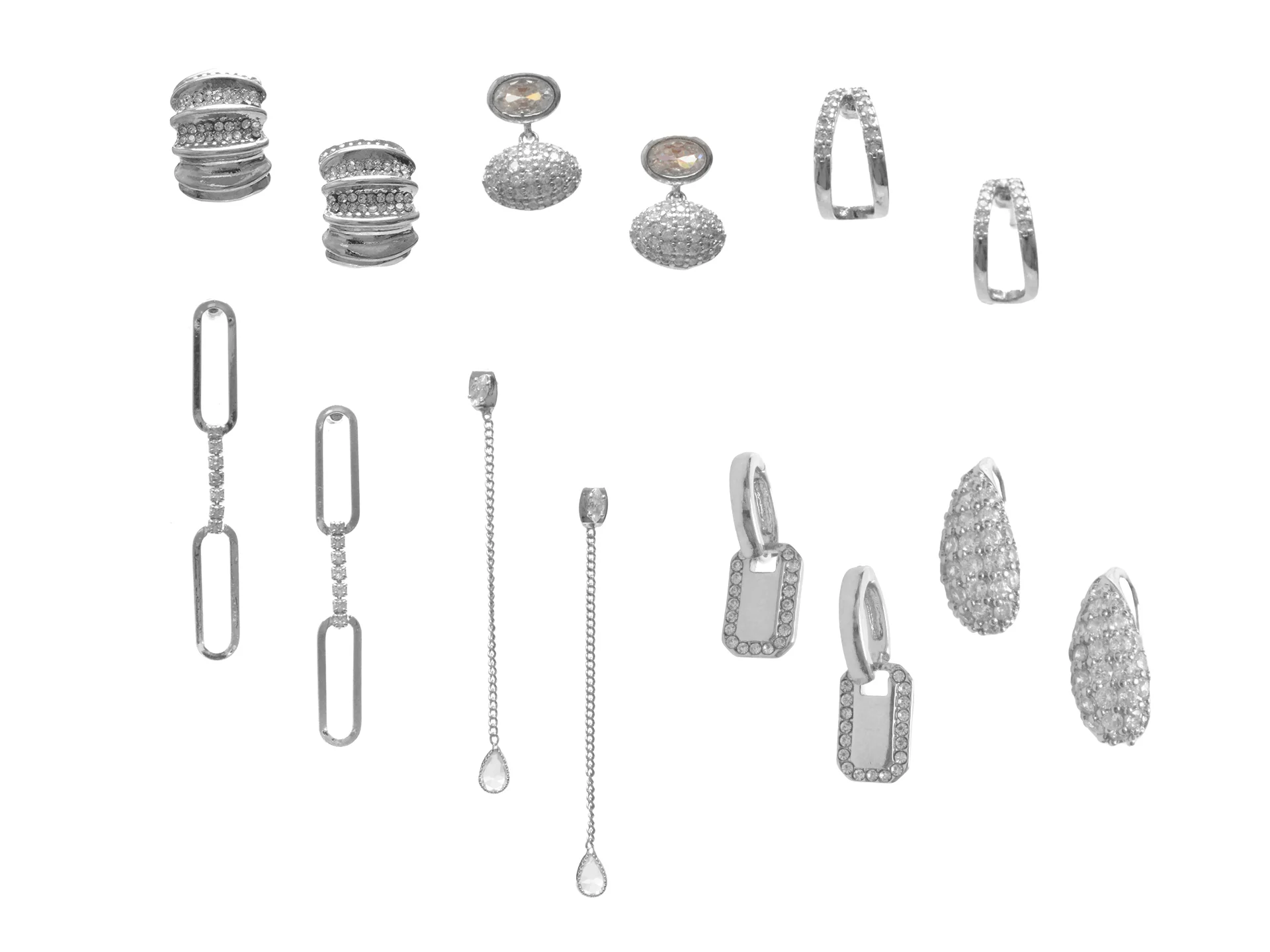 Cercei ALDO argintii, PARTY ESSENTIALS 973, din metal