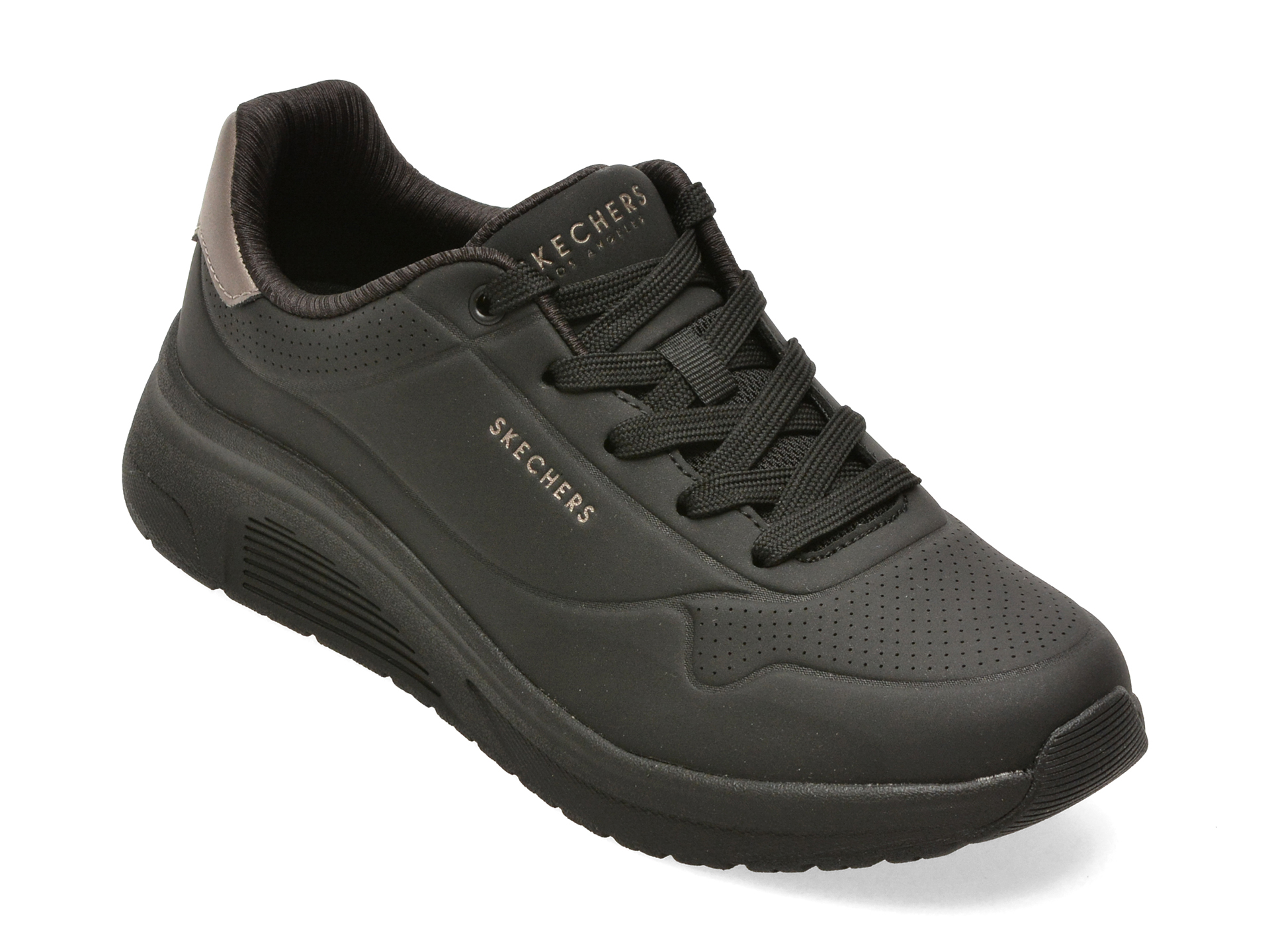 Pantofi sport SKECHERS negri, UNO LITE 2, din piele ecologica
