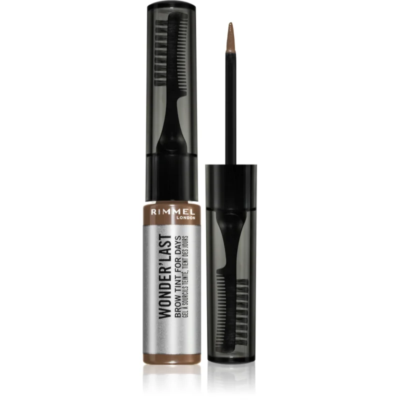 Rimmel Wonder'Last vopsea gel semipermanentă pentru sprâncene culoare 002 Soft Brown 4.5 ml