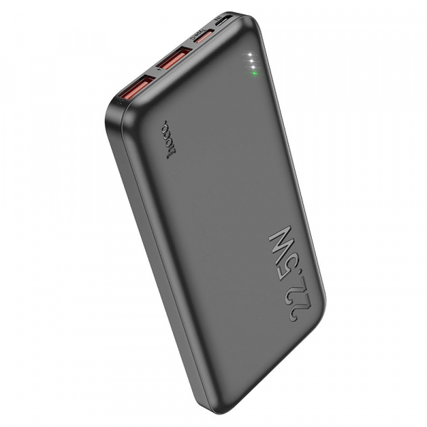 Baterie Externa HOCO J101, 10000mAh, 22.5W, QC + PD, 1 x USB-C - 2 x USB-A, Neagra