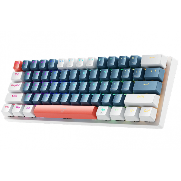 Tastatura Gaming Wired USB Machenike K500-B61 Mechanical, RGB, Albastra Alba