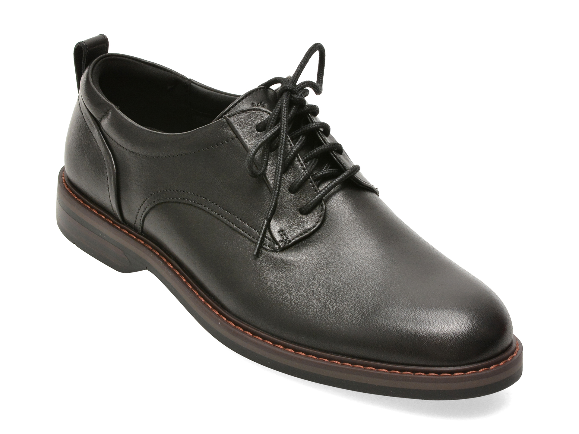 Pantofi eleganti CLARKS negri, ALDWIN 2 DERBY, din piele naturala