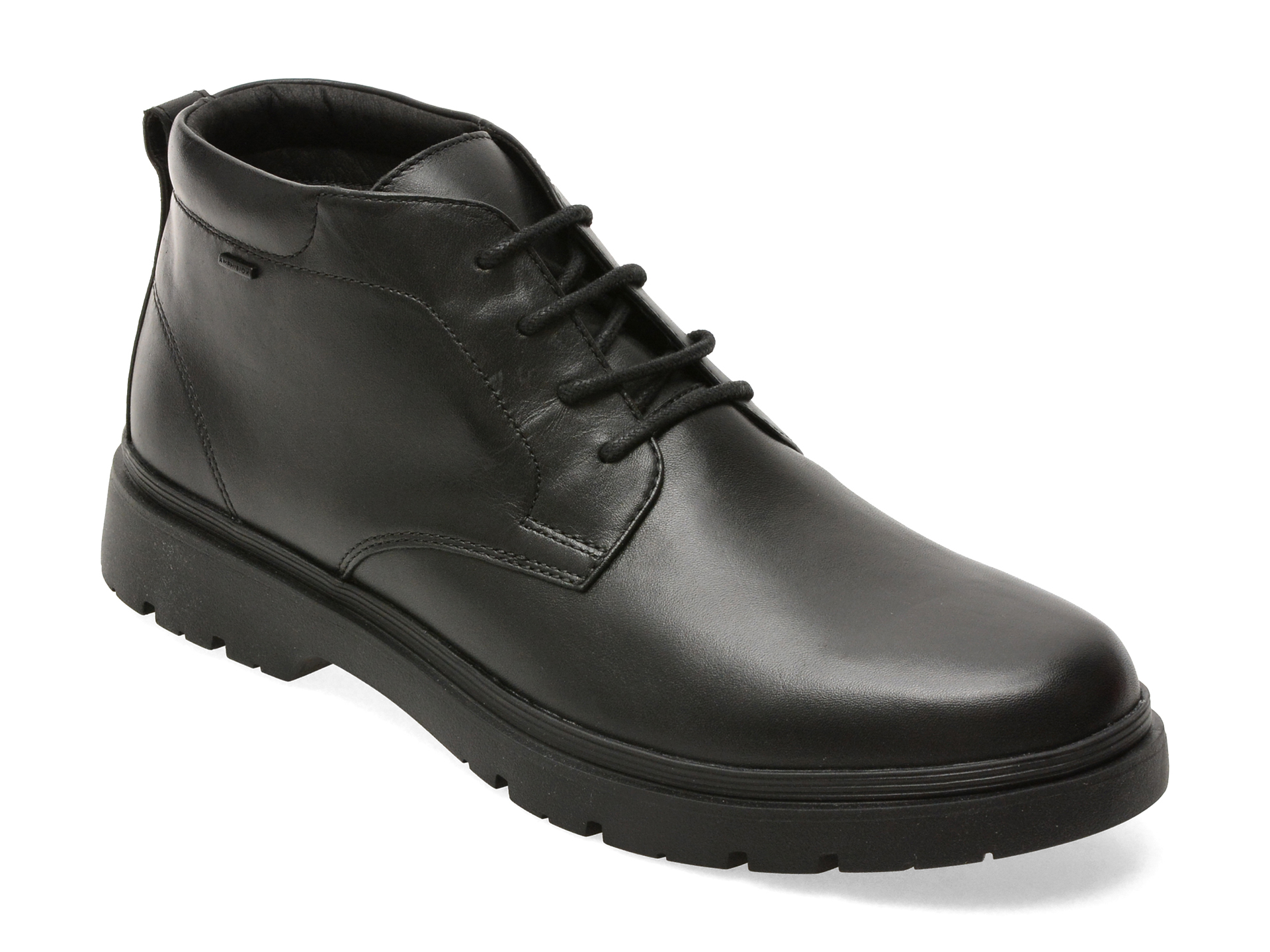 Ghete GEOX negre, U46HND, din piele naturala