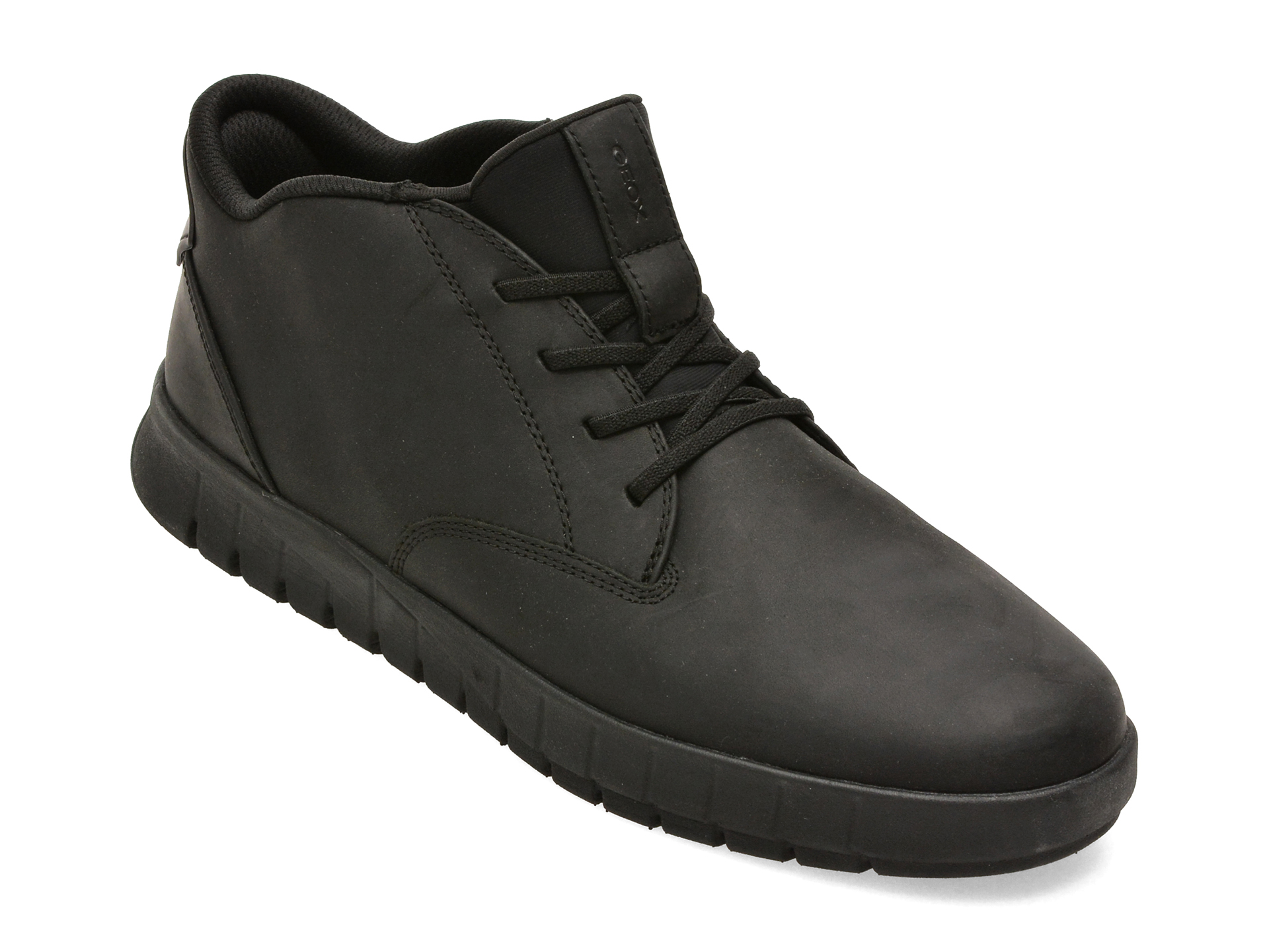 Ghete GEOX negre, U56MAB, din piele naturala