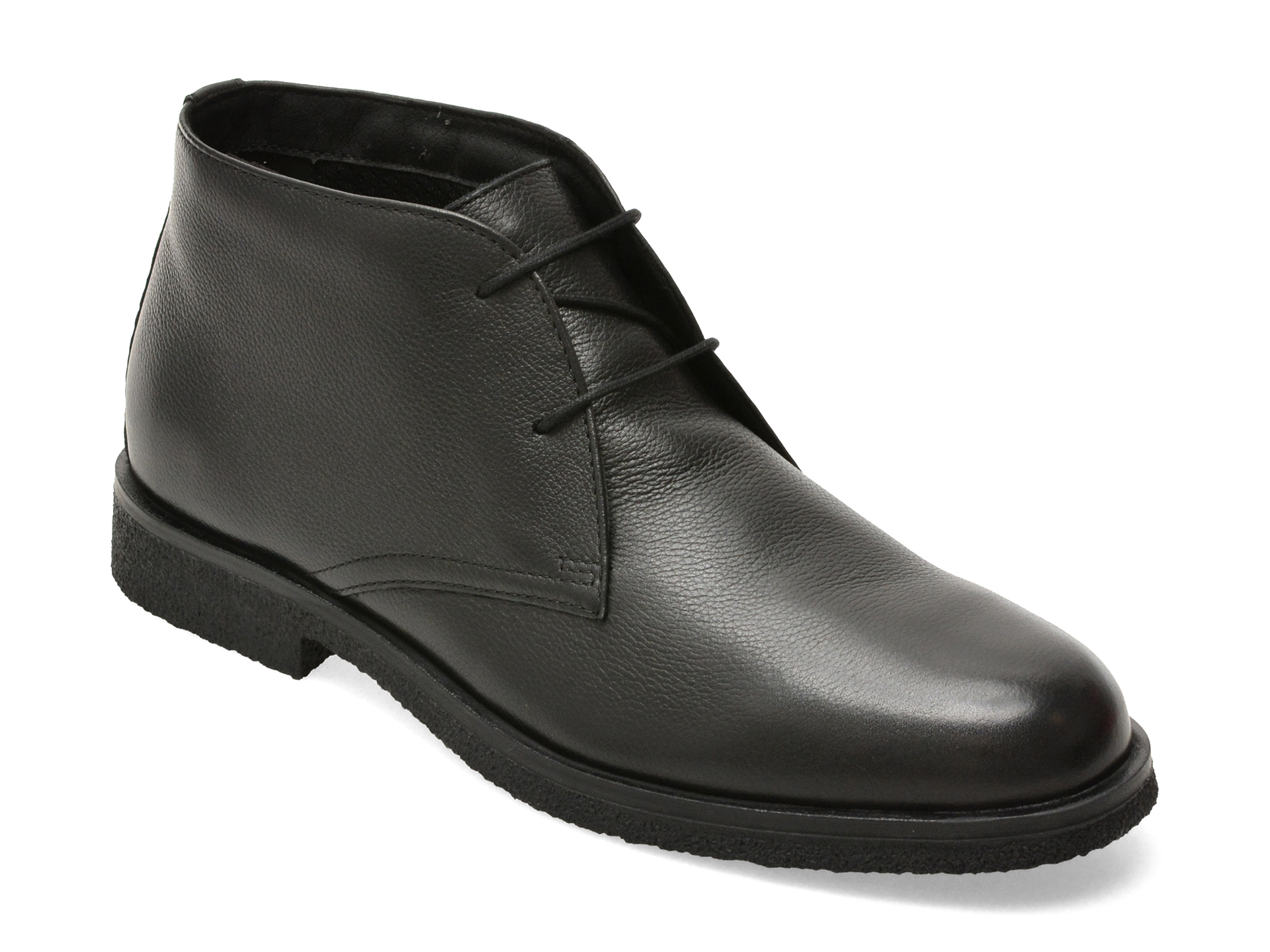 Ghete GEOX negre, U6658D, din piele naturala