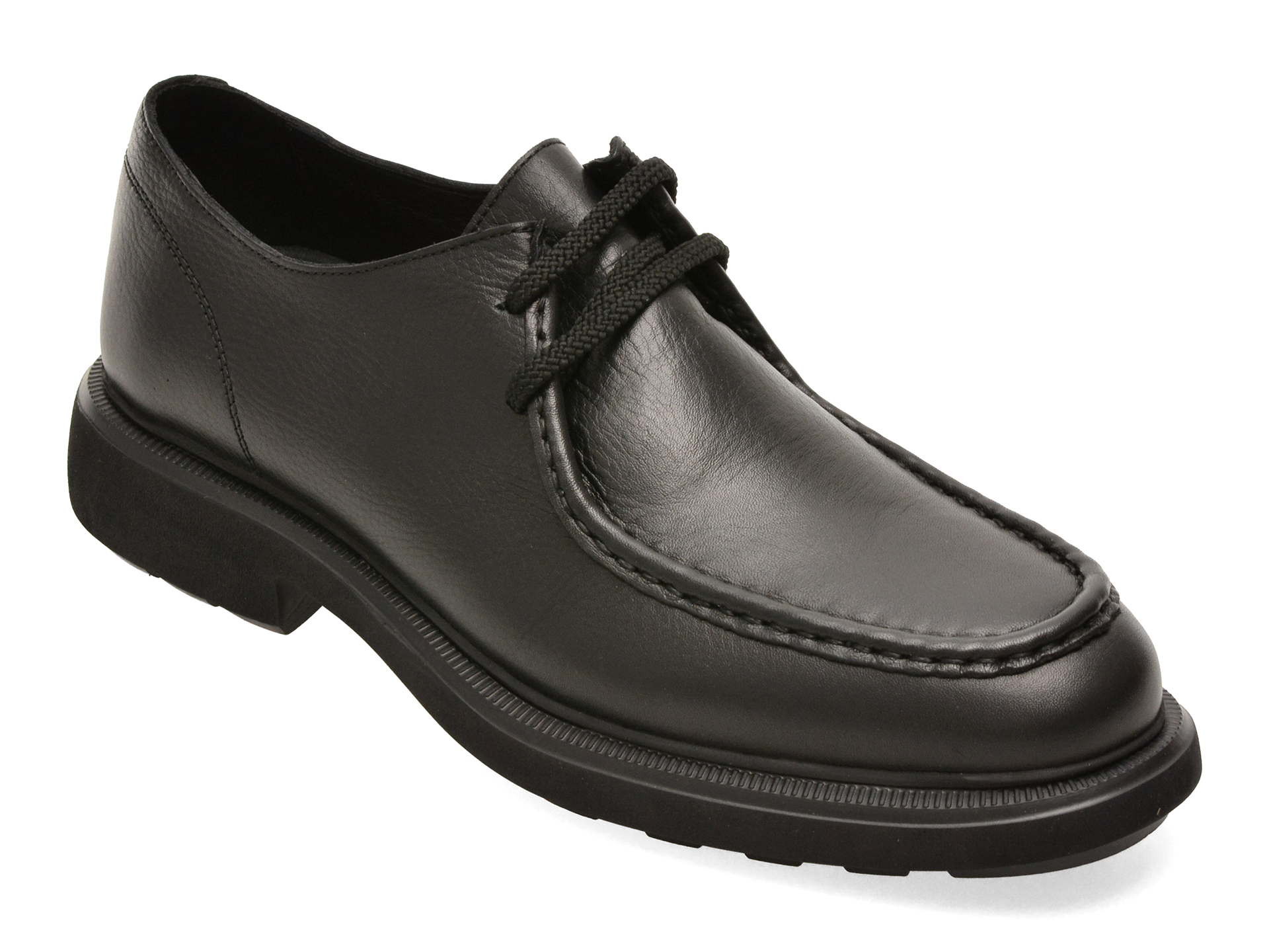 Mocasini OTTER negri, E4042, din piele naturala
