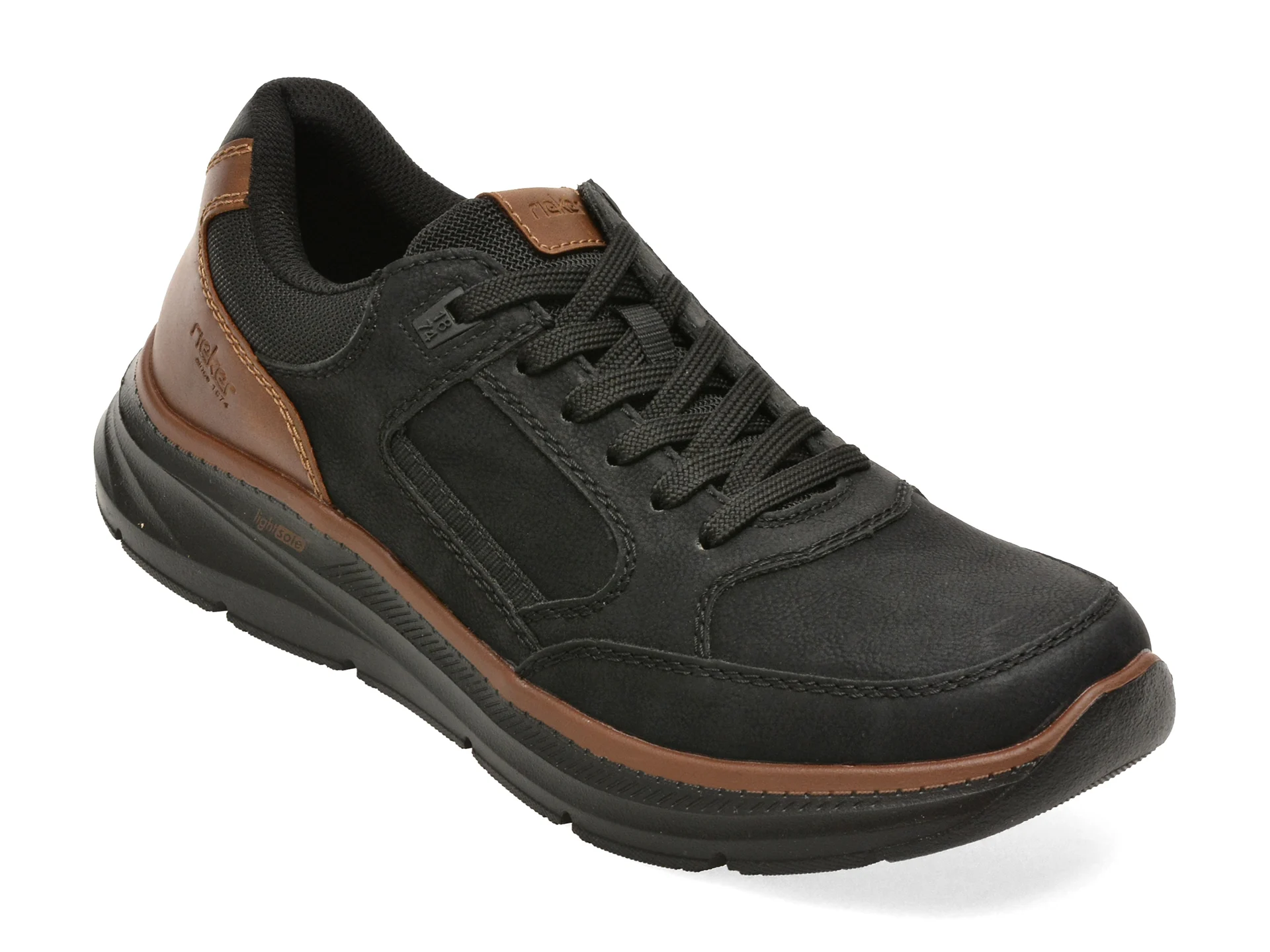 Pantofi sport RIEKER negri, B1801, din piele ecologica