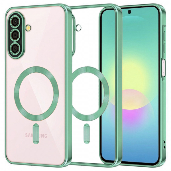 Husa MagSafe pentru Samsung Galaxy A27 5G, Techsuit, Luxury Crystal, Verde Deschis