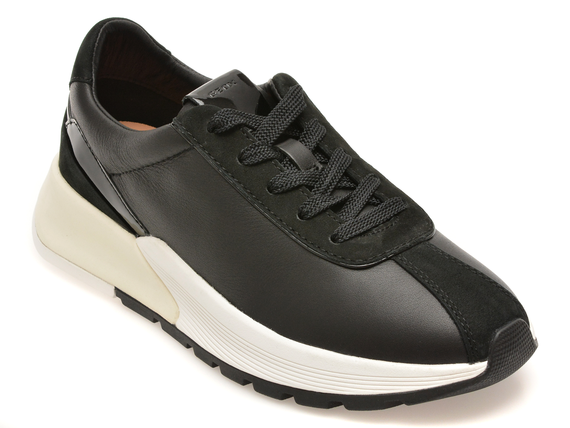 Pantofi sport GEOX negri, D655JA, din piele naturala