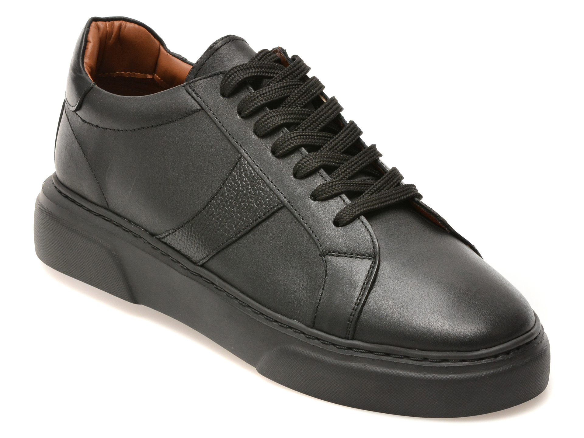 Pantofi sport LOST negri, LST108, din piele naturala