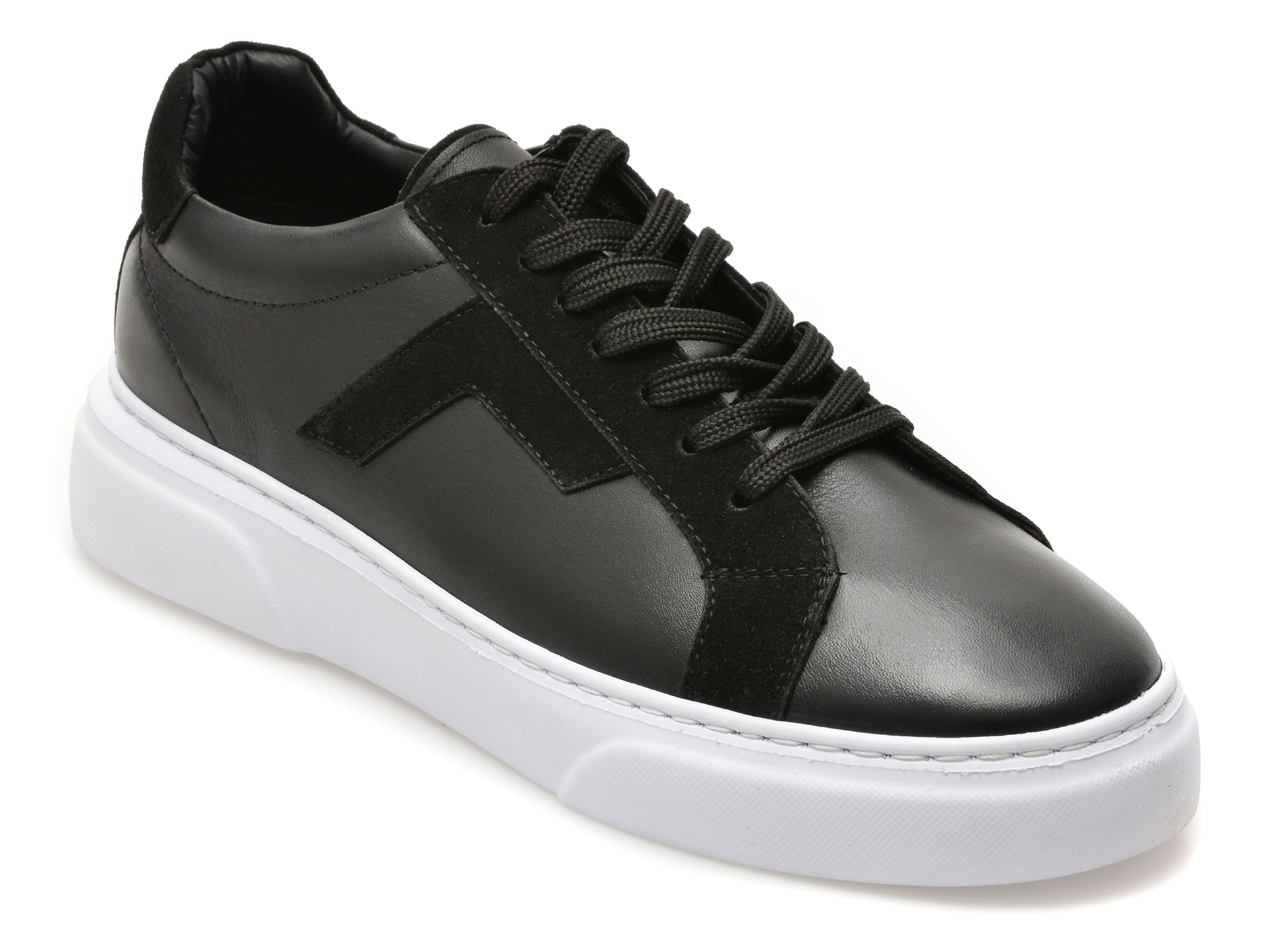 Pantofi sport LOST negri, LST113, din piele naturala