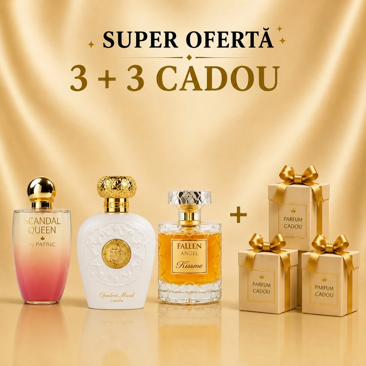 Opulent Musk + Scandal Queen + Fallen Angel + 3 parfumuri cadou 100 ml