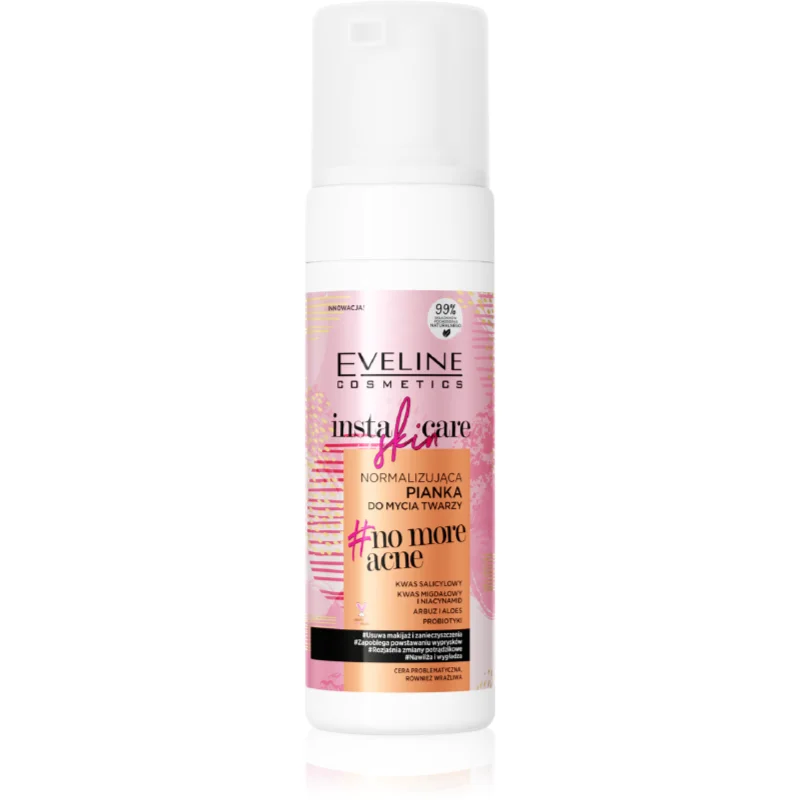 Eveline Cosmetics Insta Skin Care no more acne spuma de curatat faciale 150 ml