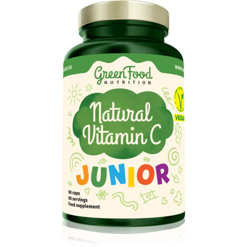 GreenFood Nutrition Junior Vitamin C, D3 & Zinc vitamine și minerale în sprijinul sistemului imunitar pentru copii 52 g