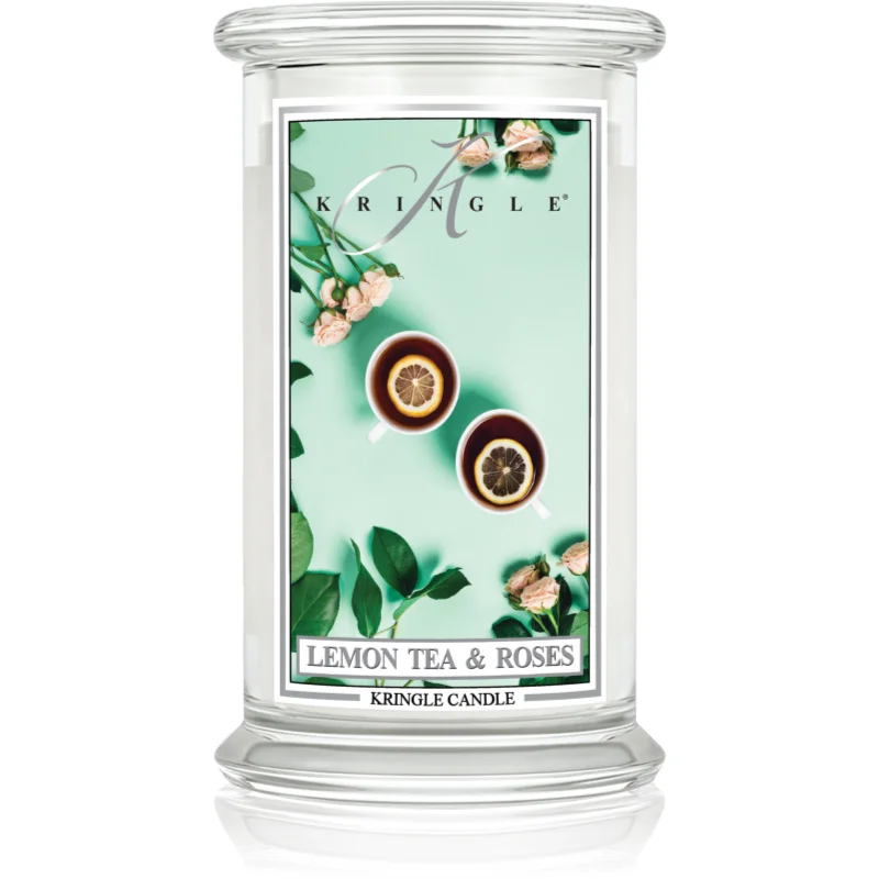 Kringle Candle Classic Lemon Tea & Roses lumânare parfumată 623 g