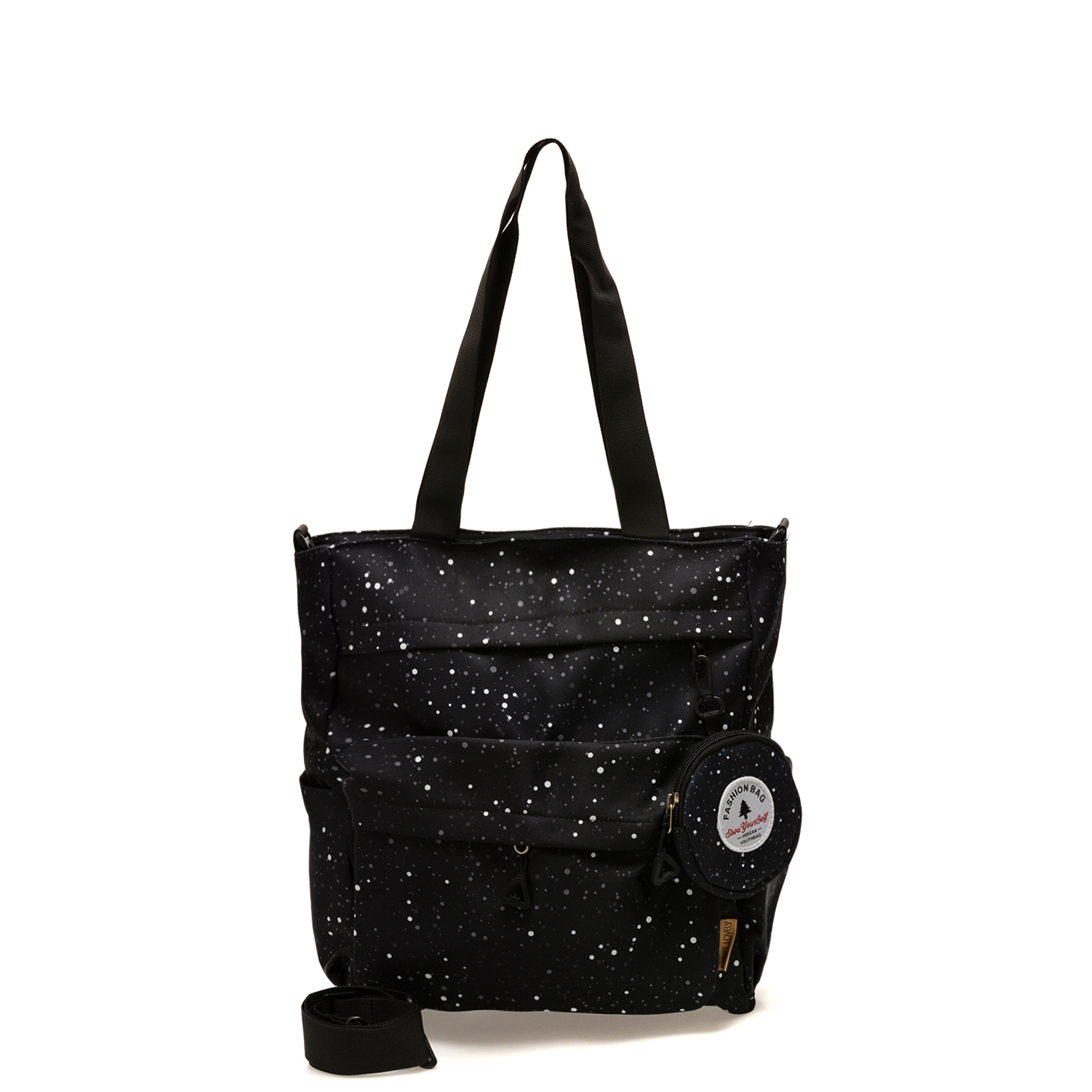 Geanta FLAVIA PASSINI neagra, W846, din material textil