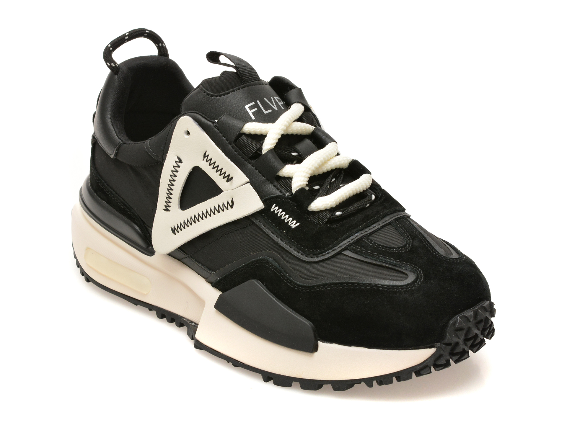 Pantofi sport FLAVIA PASSINI negri, 60017, din material textil si piele naturala