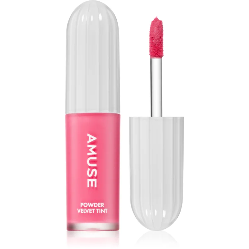 AMUSE Powder Velvet Tint Ruj de buze lichid, de lunga durata cu efect matifiant culoare 02 Peanut Coral 3.3 g