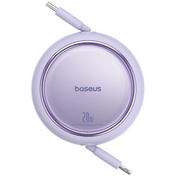 Cablu Date si Incarcare USB-C - Lightning Baseus Free2Pull Mini Retractable, 20W, 1m, Mov P10364501511-00