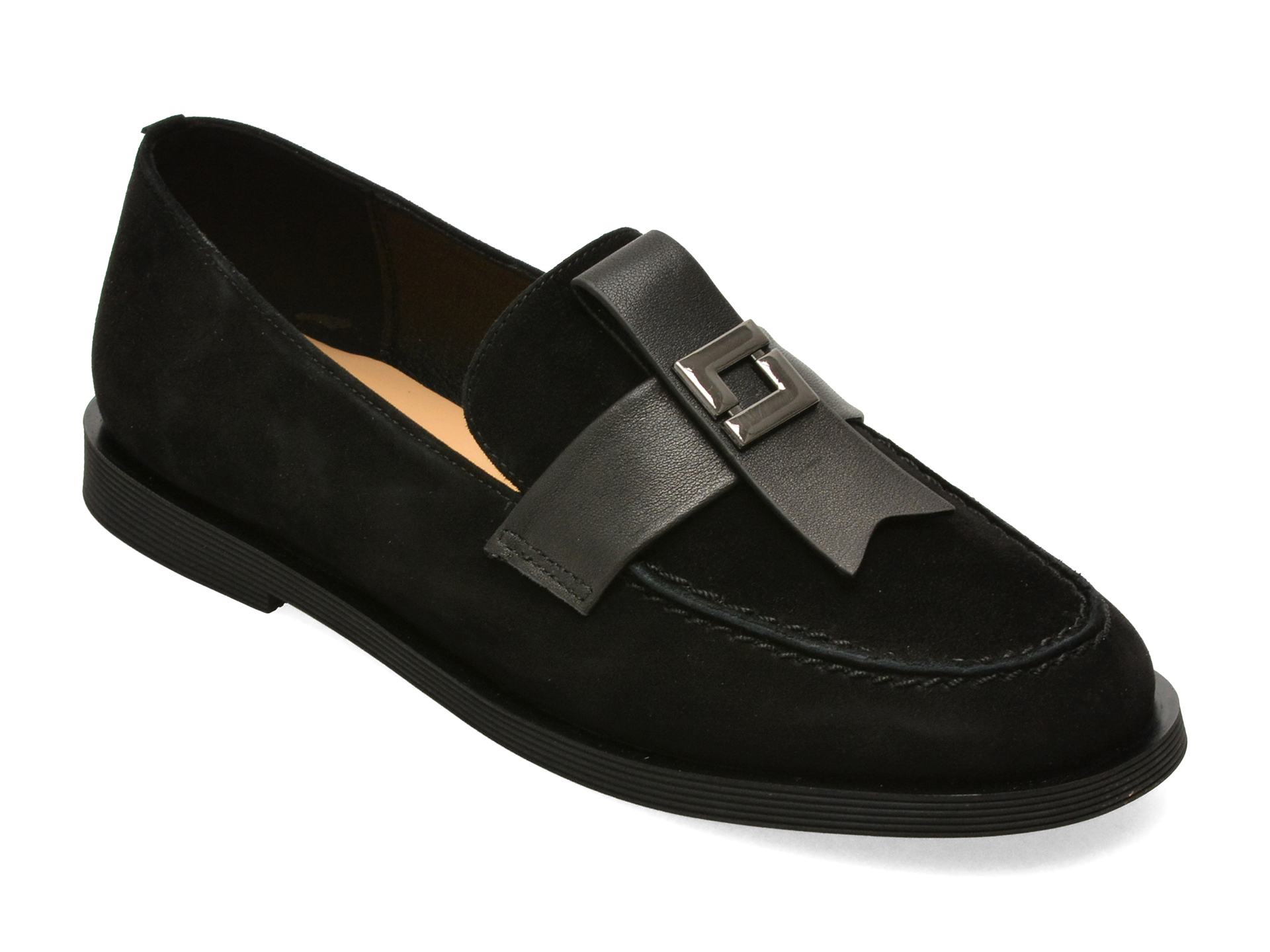 Mocasini EPICA negri, 5107, din piele intoarsa