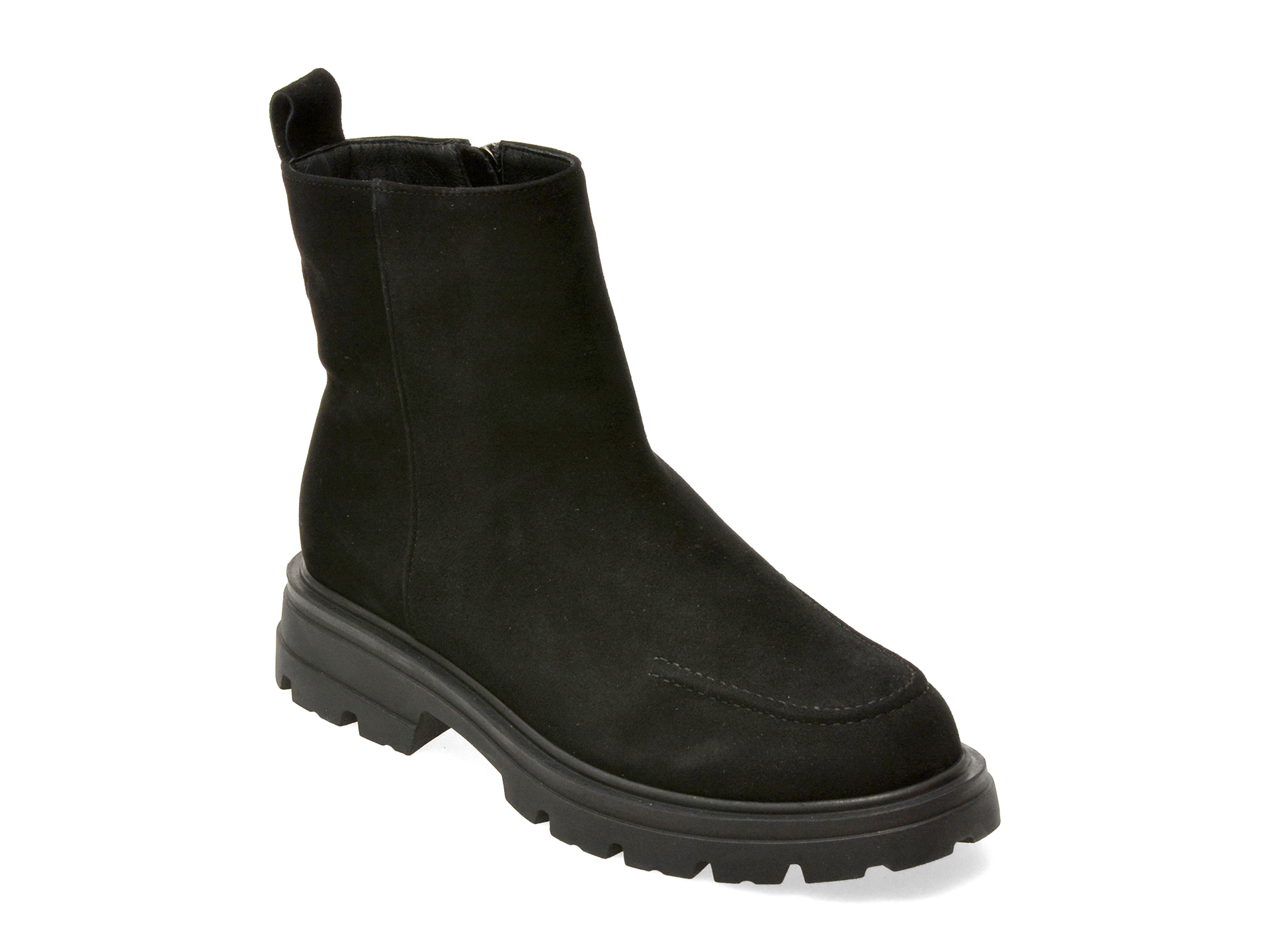 Ghete GRYXX negre, 2823, din piele intoarsa