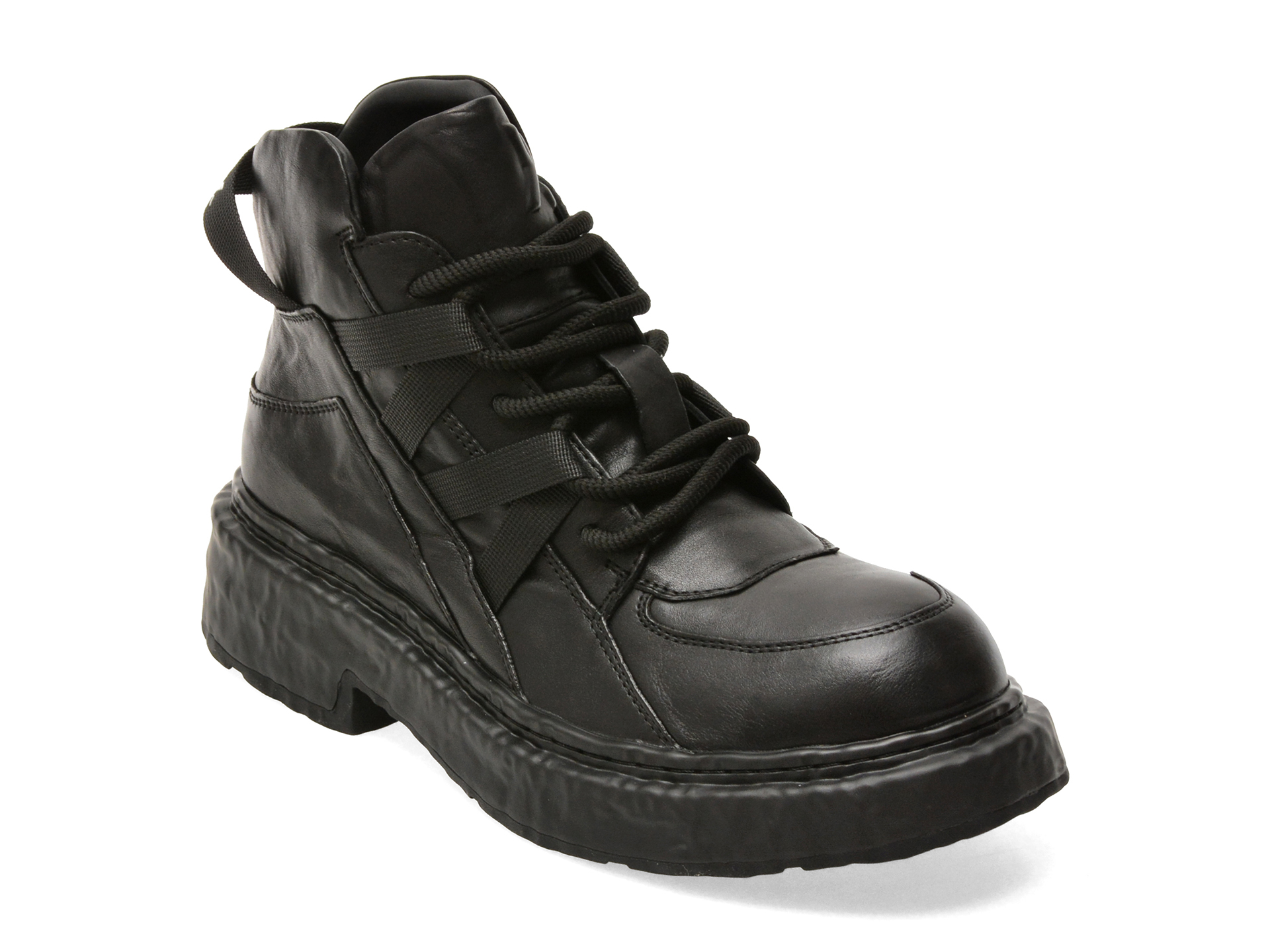 Ghete GRYXX negre, 98803, din piele naturala