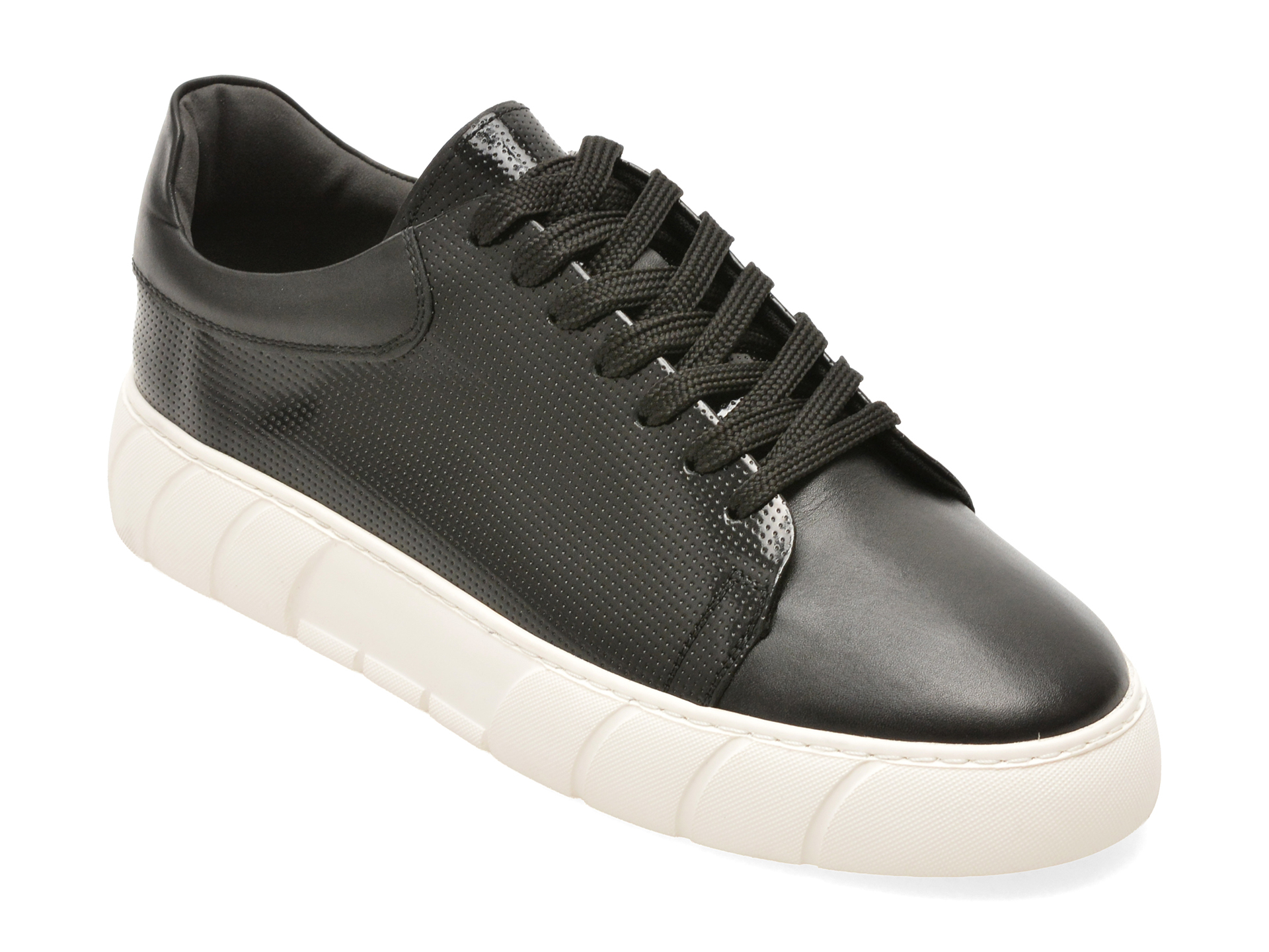 Pantofi sport LOST negri, LST119, din piele naturala