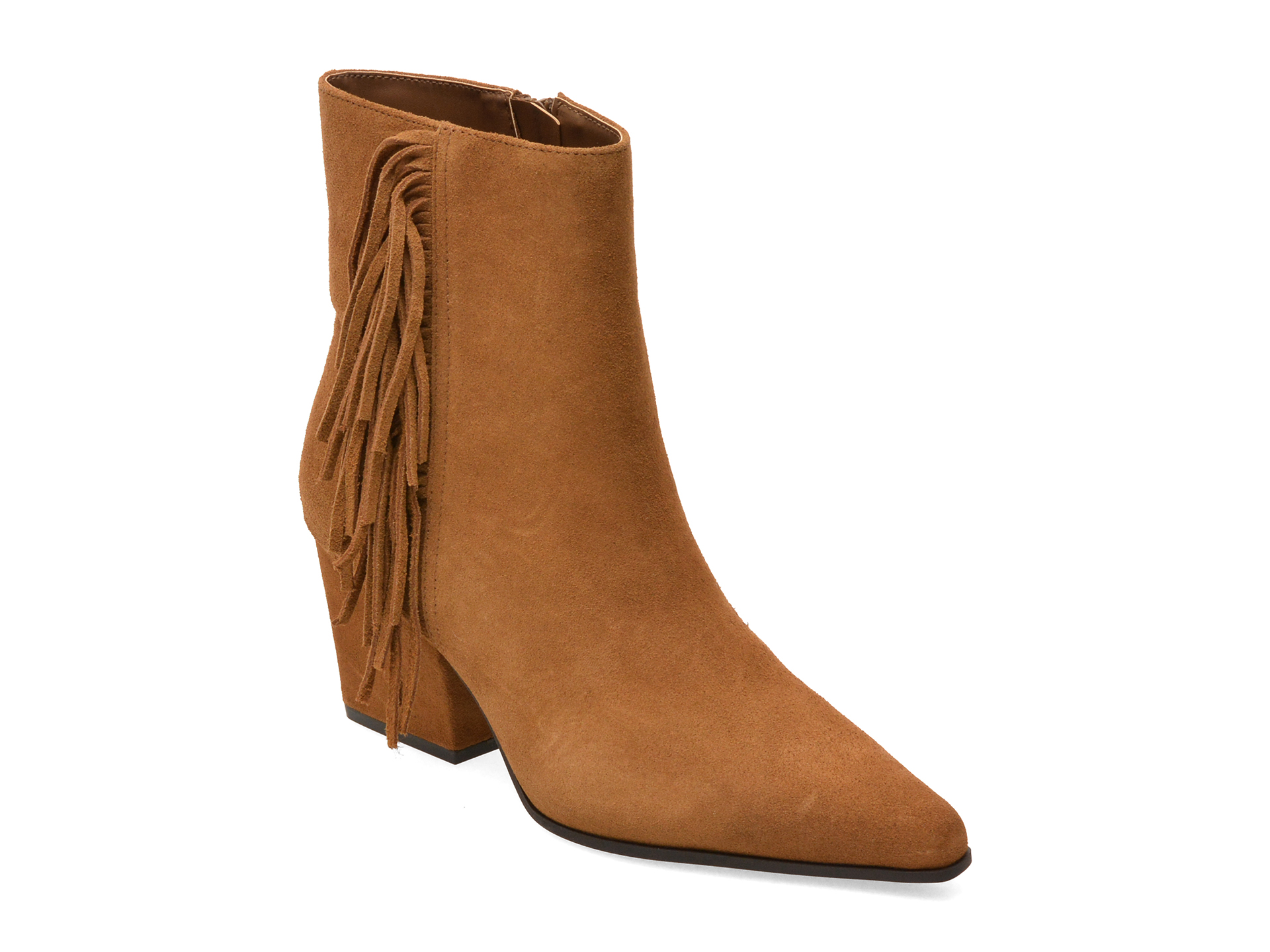 Botine elegante ALDO maro, SHANIAH 201, din piele intoarsa