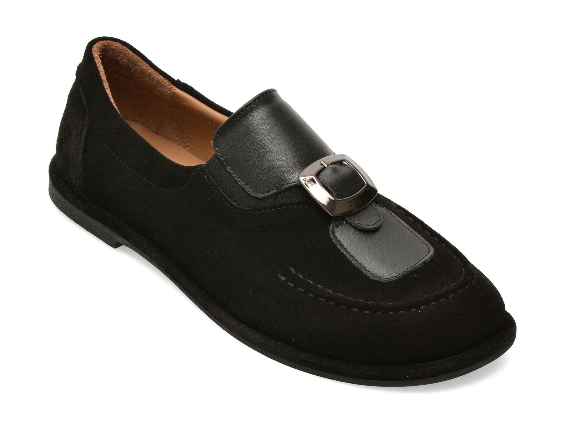 Mocasini EPICA negri, 1614110, din piele intoarsa