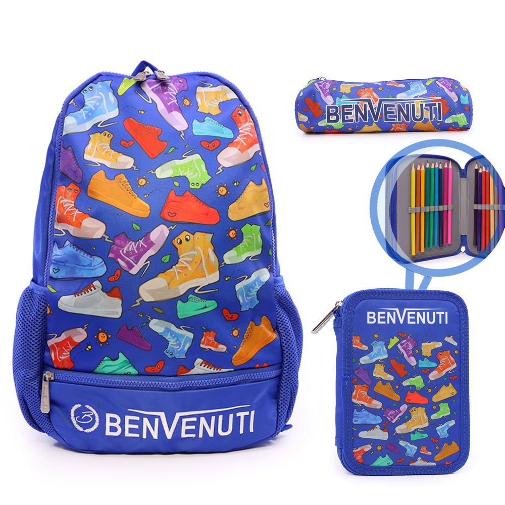 Set ghiozdan Benvenuti 248setghiozdanonbl