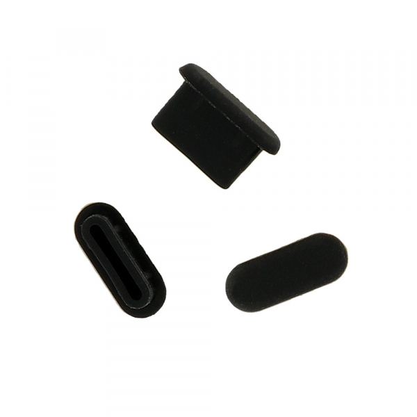 Dop Anti Praf Port Telefon OEM, USB-C, Set 10 bucati, Negru